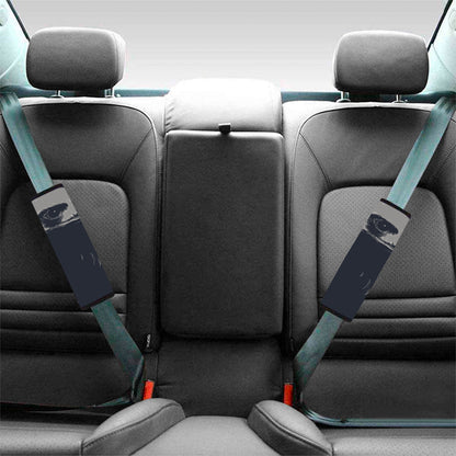 Monochrome Eagle Print Car Seat Belt Covers