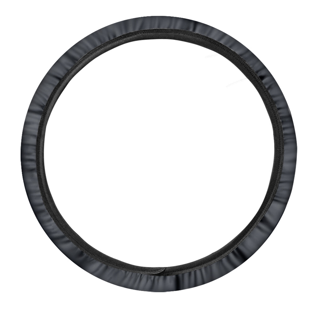 Monochrome Eagle Print Car Steering Wheel Cover