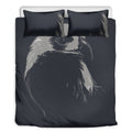 Monochrome Eagle Print Duvet Cover Bedding Set