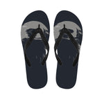 Monochrome Eagle Print Flip Flops