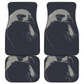 Monochrome Eagle Print Front and Back Car Floor Mats