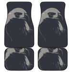 Monochrome Eagle Print Front and Back Car Floor Mats