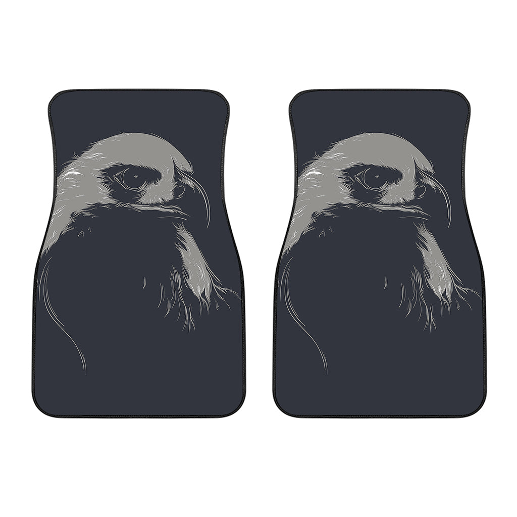 Monochrome Eagle Print Front Car Floor Mats