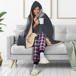 Monochrome Eagle Print Hooded Blanket