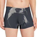 Monochrome Eagle Print Men's Boxer Briefs