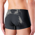 Monochrome Eagle Print Men's Boxer Briefs