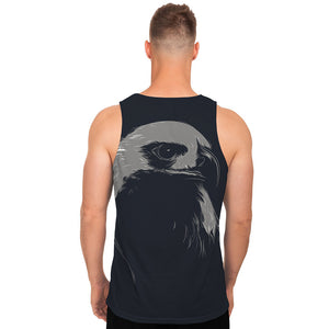 Monochrome Eagle Print Men's Tank Top