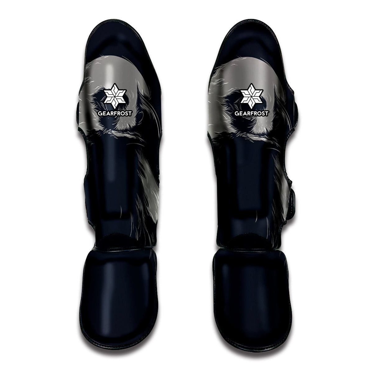 Monochrome Eagle Print Muay Thai Shin Guard