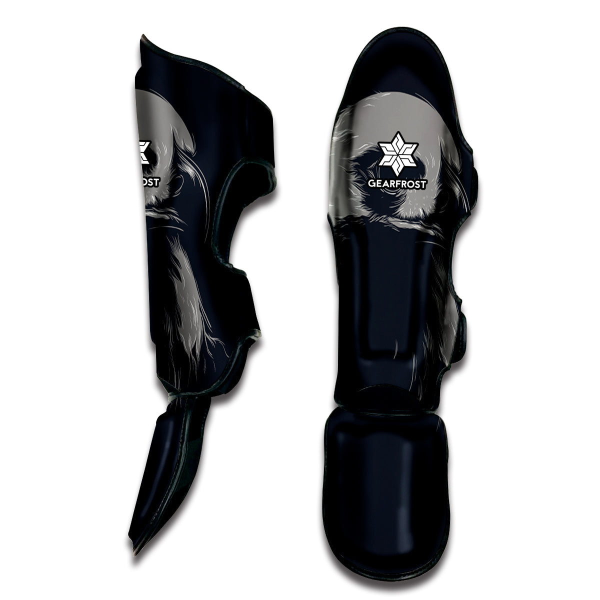 Monochrome Eagle Print Muay Thai Shin Guard