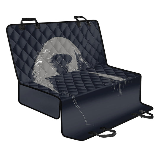 Monochrome Eagle Print Pet Car Back Seat Cover