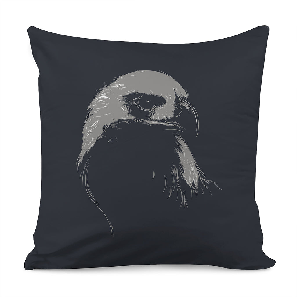 Monochrome Eagle Print Pillow Cover