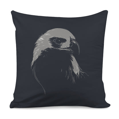 Monochrome Eagle Print Pillow Cover