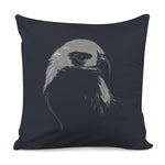 Monochrome Eagle Print Pillow Cover