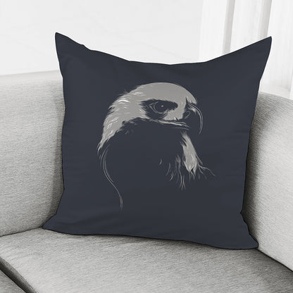 Monochrome Eagle Print Pillow Cover