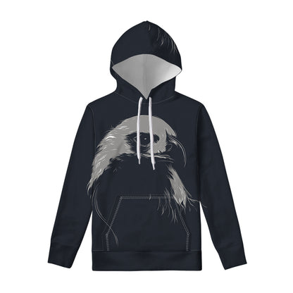 Monochrome Eagle Print Pullover Hoodie