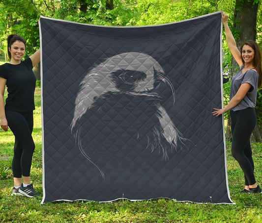 Monochrome Eagle Print Quilt