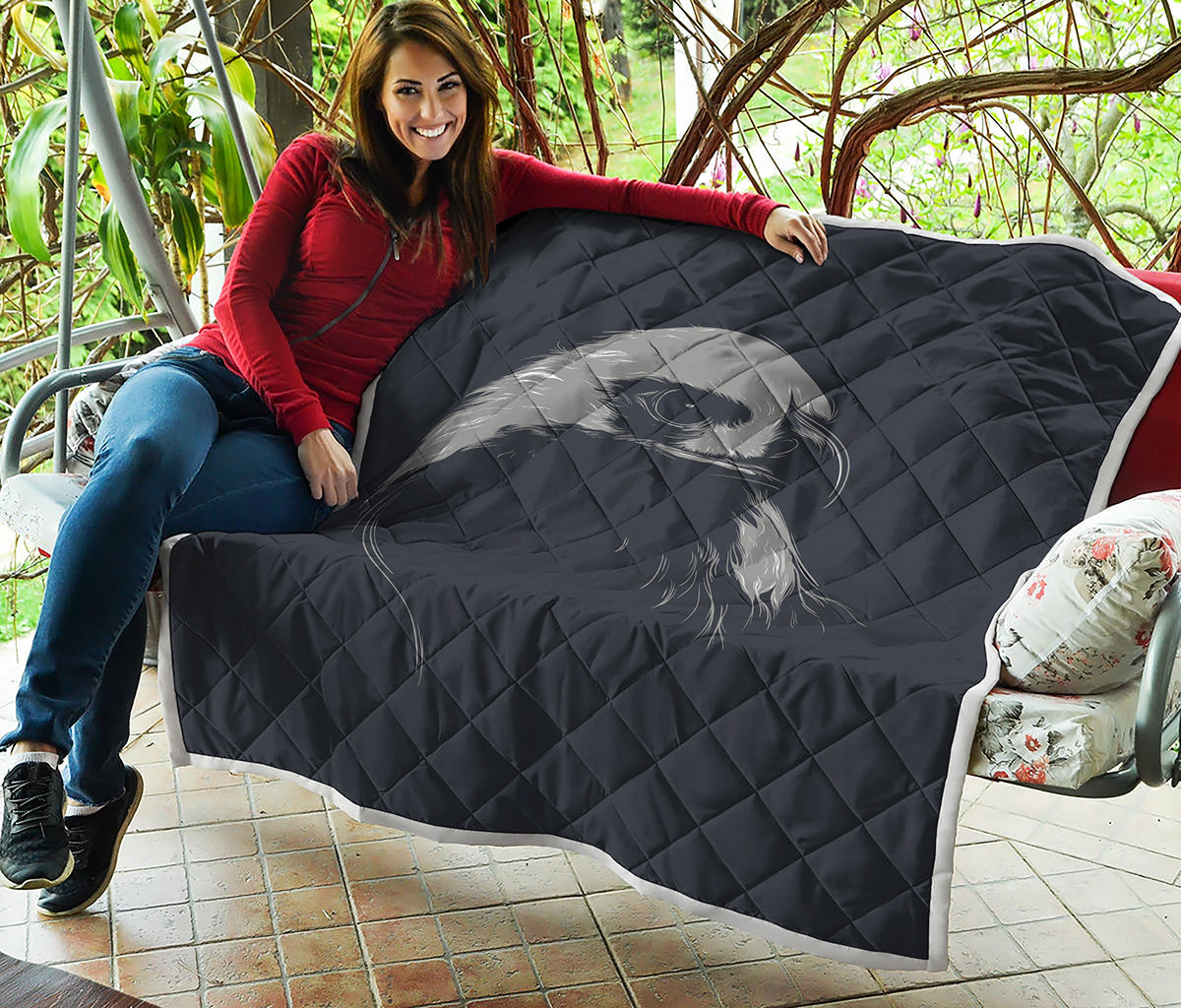 Monochrome Eagle Print Quilt