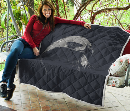 Monochrome Eagle Print Quilt