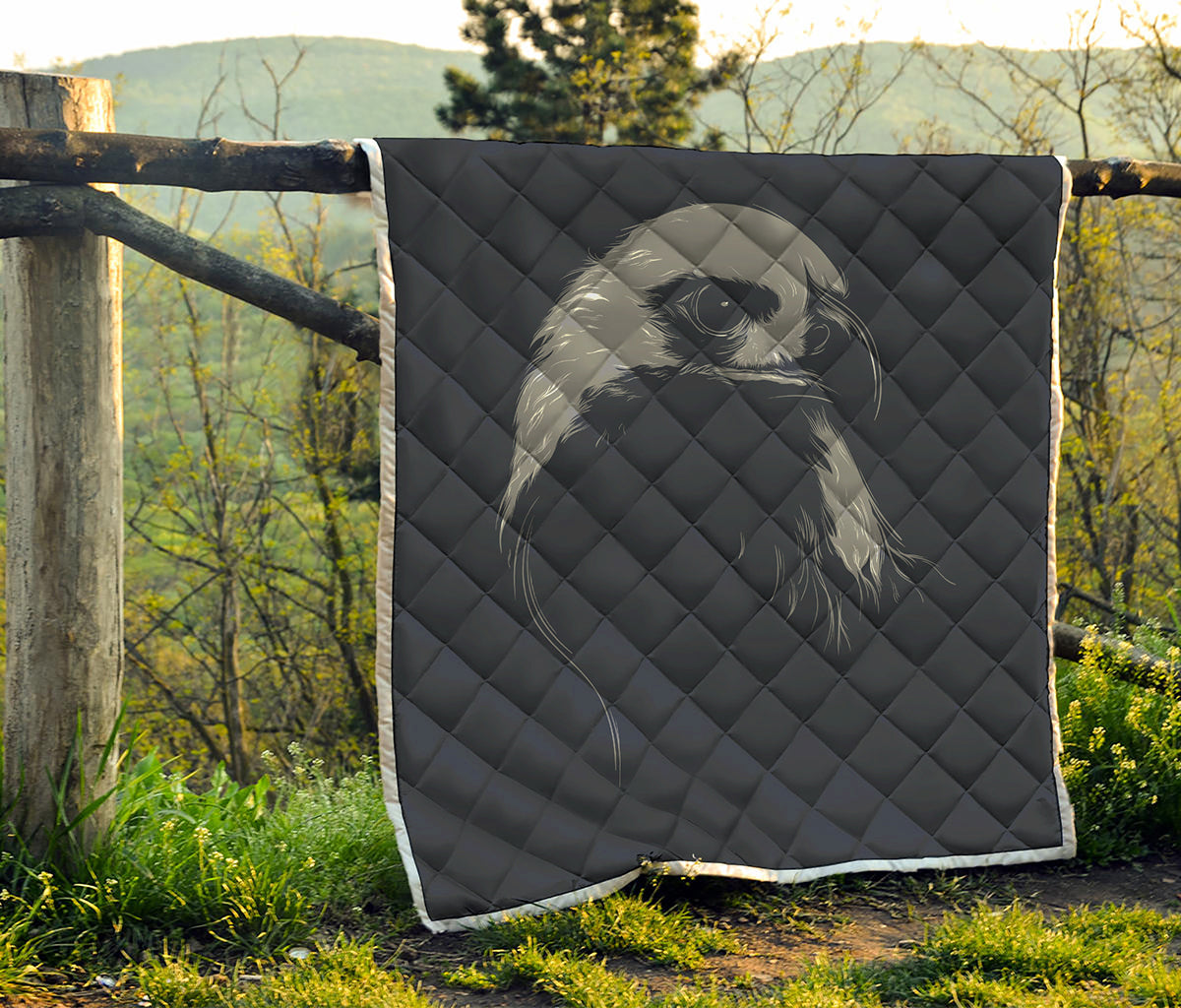 Monochrome Eagle Print Quilt