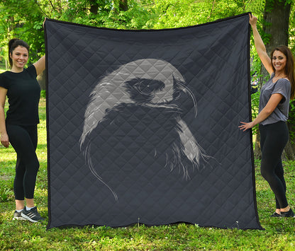 Monochrome Eagle Print Quilt