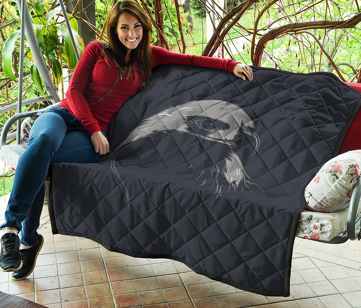 Monochrome Eagle Print Quilt