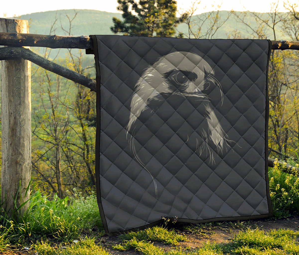 Monochrome Eagle Print Quilt