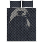 Monochrome Eagle Print Quilt Bed Set