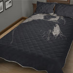 Monochrome Eagle Print Quilt Bed Set
