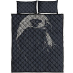 Monochrome Eagle Print Quilt Bed Set