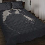Monochrome Eagle Print Quilt Bed Set
