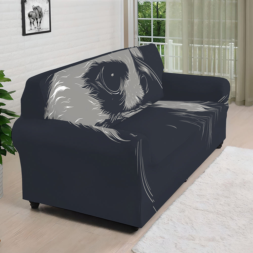 Monochrome Eagle Print Sofa Cover