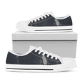 Monochrome Eagle Print White Low Top Sneakers