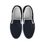 Monochrome Eagle Print White Slip On Shoes
