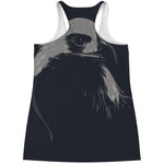 Monochrome Eagle Print Women's Racerback Tank Top