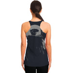 Monochrome Eagle Print Women's Racerback Tank Top