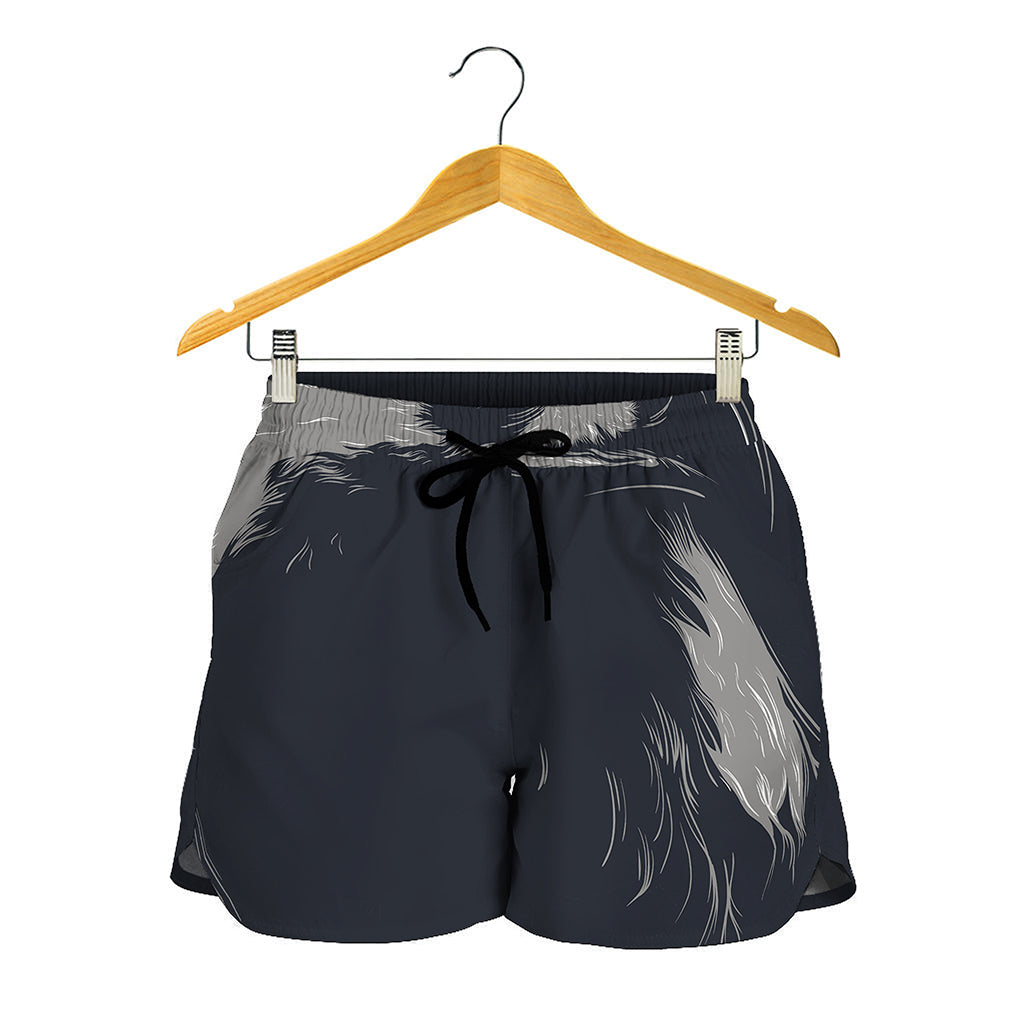Monochrome Eagle Print Women's Shorts
