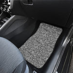 Monochrome Graffiti Hippie Pattern Print Front and Back Car Floor Mats