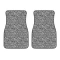 Monochrome Graffiti Hippie Pattern Print Front Car Floor Mats