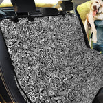 Monochrome Graffiti Hippie Pattern Print Pet Car Back Seat Cover