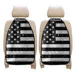 Monochrome Grunge American Flag Print Car Seat Organizers