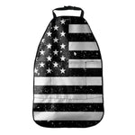 Monochrome Grunge American Flag Print Car Seat Organizers