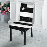 Monochrome Grunge American Flag Print Dining Chair Slipcover