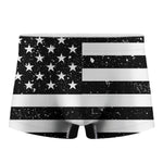 Monochrome Grunge American Flag Print Men's Boxer Briefs