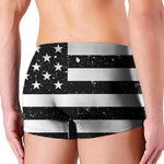 Monochrome Grunge American Flag Print Men's Boxer Briefs