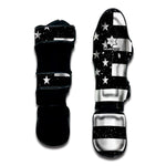 Monochrome Grunge American Flag Print Muay Thai Shin Guard