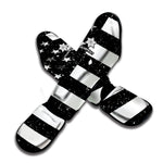 Monochrome Grunge American Flag Print Muay Thai Shin Guard