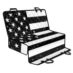 Monochrome Grunge American Flag Print Pet Car Back Seat Cover