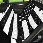 Monochrome Grunge American Flag Print Pet Car Back Seat Cover