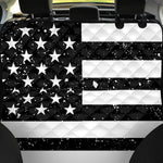 Monochrome Grunge American Flag Print Pet Car Back Seat Cover