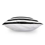 Monochrome Grunge American Flag Print Pillow Cover